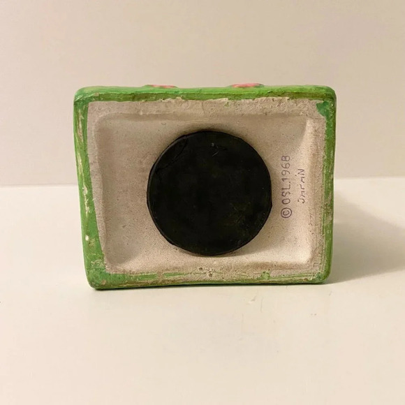 Vintage 1968 OSL Coin Bank Japan Graduating Pink Mouse  7 Inch Tall Figurine - Picture 9 of 16